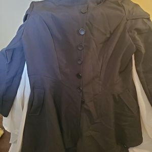 Hooded cape style lightweight jacket